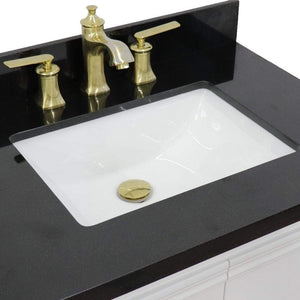 Bellaterra Home Vanity BellaTerra Home 31" Single vanity in White finish with Black galaxy and rectangle sink 400800-31-WH-BGR