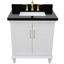 Load image into Gallery viewer, Bellaterra Home Vanity BellaTerra Home 31&quot; Single vanity in White finish with Black galaxy and rectangle sink 400800-31-WH-BGR