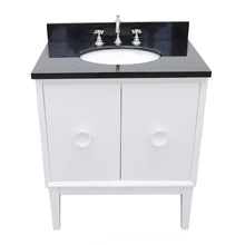 Load image into Gallery viewer, Bellaterra Home Vanity BellaTerra Home 31&quot; Single vanity in White finish with Black Galaxy top and Oval Sink 400400-WH-BGO