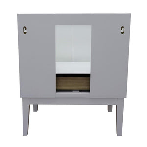 Bellaterra Home Vanity BellaTerra Home 31" Single vanity in White finish with Black Galaxy top and Oval Sink 400400-WH-BGO