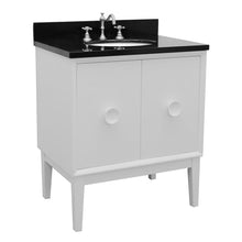 Load image into Gallery viewer, Bellaterra Home Vanity BellaTerra Home 31&quot; Single vanity in White finish with Black Galaxy top and Oval Sink 400400-WH-BGO