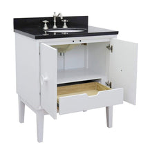 Load image into Gallery viewer, Bellaterra Home Vanity BellaTerra Home 31&quot; Single vanity in White finish with Black Galaxy top and Oval Sink 400400-WH-BGO