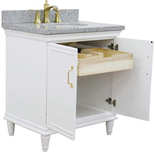 Load image into Gallery viewer, Bellaterra Home Vanity BellaTerra Home 31&quot; Single vanity in White finish with Gray granite and oval sink 400800-31-WH-GYO