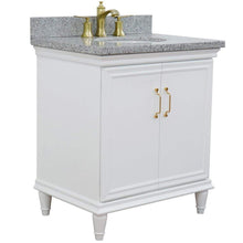 Load image into Gallery viewer, Bellaterra Home Vanity BellaTerra Home 31&quot; Single vanity in White finish with Gray granite and oval sink 400800-31-WH-GYO
