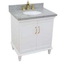 Load image into Gallery viewer, Bellaterra Home Vanity BellaTerra Home 31&quot; Single vanity in White finish with Gray granite and oval sink 400800-31-WH-GYO