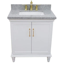Load image into Gallery viewer, Bellaterra Home Vanity BellaTerra Home 31&quot; Single vanity in White finish with Gray granite and rectangle sink 400800-31-WH-GYR
