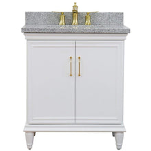 Load image into Gallery viewer, Bellaterra Home Vanity BellaTerra Home 31&quot; Single vanity in White finish with Gray granite and rectangle sink 400800-31-WH-GYR