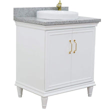 Load image into Gallery viewer, Bellaterra Home Vanity BellaTerra Home 31&quot; Single vanity in White finish with Gray granite and round sink 400800-31-WH-GYRD