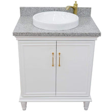Load image into Gallery viewer, Bellaterra Home Vanity BellaTerra Home 31&quot; Single vanity in White finish with Gray granite and round sink 400800-31-WH-GYRD