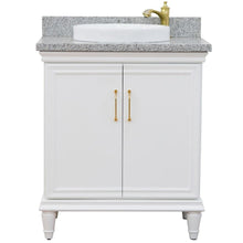 Load image into Gallery viewer, Bellaterra Home Vanity BellaTerra Home 31&quot; Single vanity in White finish with Gray granite and round sink 400800-31-WH-GYRD