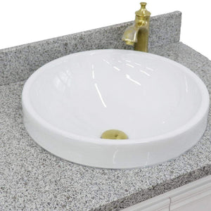 Bellaterra Home Vanity BellaTerra Home 31" Single vanity in White finish with Gray granite and round sink 400800-31-WH-GYRD