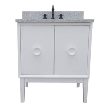 Load image into Gallery viewer, Bellaterra Home Vanity BellaTerra Home 31&quot; Single vanity in White finish with Gray granite top and Rectangle Sink 400400-WH-GYR