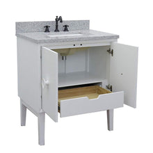 Load image into Gallery viewer, Bellaterra Home Vanity BellaTerra Home 31&quot; Single vanity in White finish with Gray granite top and Rectangle Sink 400400-WH-GYR