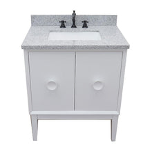 Load image into Gallery viewer, Bellaterra Home Vanity BellaTerra Home 31&quot; Single vanity in White finish with Gray granite top and Rectangle Sink 400400-WH-GYR