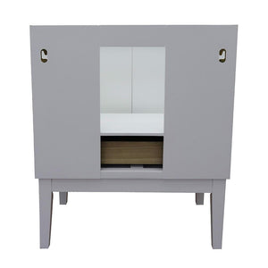Bellaterra Home Vanity BellaTerra Home 31" Single vanity in White finish with Gray granite top and Rectangle Sink 400400-WH-GYR