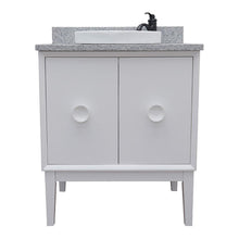 Load image into Gallery viewer, Bellaterra Home Vanity BellaTerra Home 31&quot; Single vanity in White finish with Gray granite top and Round Sink 400400-WH-GYRD