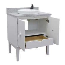 Load image into Gallery viewer, Bellaterra Home Vanity BellaTerra Home 31&quot; Single vanity in White finish with Gray granite top and Round Sink 400400-WH-GYRD
