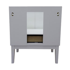 Bellaterra Home Vanity BellaTerra Home 31" Single vanity in White finish with Gray granite top and Round Sink 400400-WH-GYRD