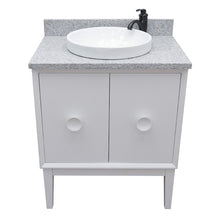 Load image into Gallery viewer, Bellaterra Home Vanity BellaTerra Home 31&quot; Single vanity in White finish with Gray granite top and Round Sink 400400-WH-GYRD
