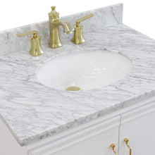 Load image into Gallery viewer, Bellaterra Home Vanity BellaTerra Home 31&quot; Single vanity in White finish with White Carrara and oval sink 400800-31-WH-WMO