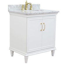 Load image into Gallery viewer, Bellaterra Home Vanity BellaTerra Home 31&quot; Single vanity in White finish with White Carrara and oval sink 400800-31-WH-WMO