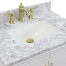 Load image into Gallery viewer, Bellaterra Home Vanity BellaTerra Home 31&quot; Single vanity in White finish with White Carrara and rectangle sink 400800-31-WH-WMR
