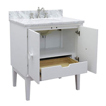 Load image into Gallery viewer, Bellaterra Home Vanity BellaTerra Home 31&quot; Single vanity in White finish with White Carrara top and Oval Sink 400400-WH-WMO