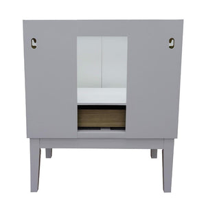 Bellaterra Home Vanity BellaTerra Home 31" Single vanity in White finish with White Carrara top and Rectangle Sink 400400-WH-WMR