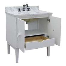 Load image into Gallery viewer, Bellaterra Home Vanity BellaTerra Home 31&quot; Single vanity in White finish with White Carrara top and Rectangle Sink 400400-WH-WMR