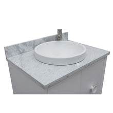 Load image into Gallery viewer, Bellaterra Home Vanity BellaTerra Home 31&quot; Single vanity in White finish with White Carrara top and Round Sink 400400-WH-WMRD
