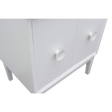 Load image into Gallery viewer, Bellaterra Home Vanity BellaTerra Home 31&quot; Single vanity in White finish with White Carrara top and Round Sink 400400-WH-WMRD