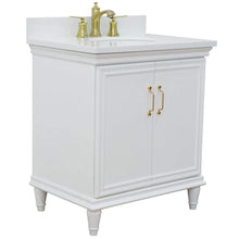 Load image into Gallery viewer, Bellaterra Home Vanity BellaTerra Home 31&quot; Single vanity in White finish with White quartz and oval sink 400800-31-WH-WEO