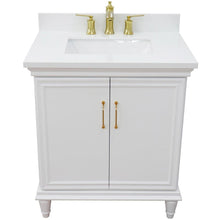 Load image into Gallery viewer, Bellaterra Home Vanity BellaTerra Home 31&quot; Single vanity in White finish with White quartz and rectangle sink 400800-31-WH-WER