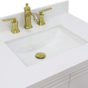 Bellaterra Home Vanity BellaTerra Home 31" Single vanity in White finish with White quartz and rectangle sink 400800-31-WH-WER