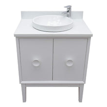 Load image into Gallery viewer, Bellaterra Home Vanity BellaTerra Home 31&quot; Single vanity in White finish with White Quartz top and Round Sink 400400-WH-WERD
