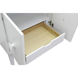 Bellaterra Home Vanity BellaTerra Home 31" Single vanity in White finish with White Quartz top and Round Sink 400400-WH-WERD