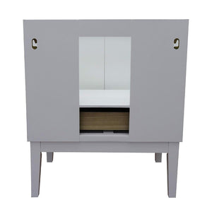Bellaterra Home Vanity BellaTerra Home 31" Single vanity in White finish with White Quartz top and Round Sink 400400-WH-WERD
