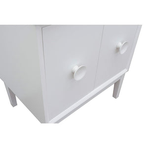 Bellaterra Home Vanity BellaTerra Home 31" Single vanity in White finish with White Quartz top and Round Sink 400400-WH-WERD