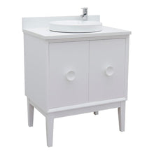 Load image into Gallery viewer, Bellaterra Home Vanity BellaTerra Home 31&quot; Single vanity in White finish with White Quartz top and Round Sink 400400-WH-WERD