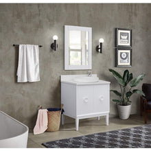 Load image into Gallery viewer, Bellaterra Home Vanity BellaTerra Home 31&quot; Single vanity in White finish with White Quartz top and Round Sink 400400-WH-WERD