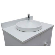 Load image into Gallery viewer, Bellaterra Home Vanity BellaTerra Home 31&quot; Single vanity in White finish with White Quartz top and Round Sink 400400-WH-WERD