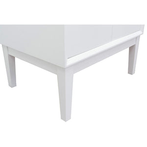 Bellaterra Home Vanity BellaTerra Home 31" Single vanity in White finish with White Quartz top and Round Sink 400400-WH-WERD