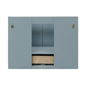 Bellaterra Home Vanity BellaTerra Home 31" Single wall mount vanity in Aqua Blue finish with Black Galaxy top and Oval Sink 400400-CAB-AB-BGO