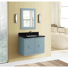Load image into Gallery viewer, Bellaterra Home Vanity BellaTerra Home 31&quot; Single wall mount vanity in Aqua Blue finish with Black Galaxy top and Rectangle Sink 400400-CAB-AB-BGR