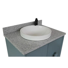 Load image into Gallery viewer, Bellaterra Home Vanity BellaTerra Home 31&quot; Single wall mount vanity in Aqua Blue finish with Gray granite top and Round Sink 400400-CAB-AB-GYRD