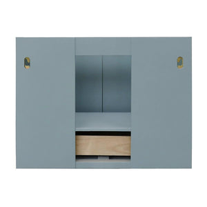 Bellaterra Home Vanity BellaTerra Home 31" Single wall mount vanity in Aqua Blue finish with Gray granite top and Round Sink 400400-CAB-AB-GYRD