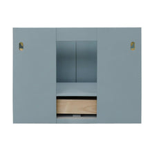 Load image into Gallery viewer, Bellaterra Home Vanity BellaTerra Home 31&quot; Single wall mount vanity in Aqua Blue finish with White Carrara top and Oval Sink 400400-CAB-AB-WMO