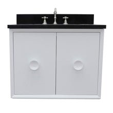 Load image into Gallery viewer, Bellaterra Home Vanity BellaTerra Home 31&quot; Single wall mount vanity in White finish with Black Galaxy top and Rectangle Sink 400400-CAB-WH-BGR