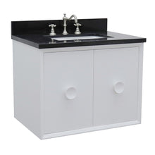 Load image into Gallery viewer, Bellaterra Home Vanity BellaTerra Home 31&quot; Single wall mount vanity in White finish with Black Galaxy top and Rectangle Sink 400400-CAB-WH-BGR
