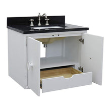 Load image into Gallery viewer, Bellaterra Home Vanity BellaTerra Home 31&quot; Single wall mount vanity in White finish with Black Galaxy top and Rectangle Sink 400400-CAB-WH-BGR
